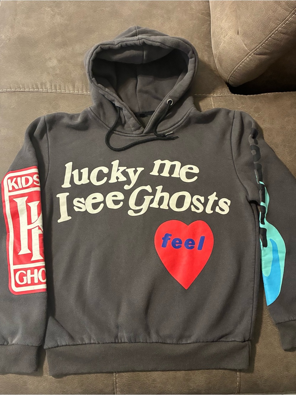 Kids See Ghosts CPFM Lucky Me I See Ghosts Hoodie Camp Flog Gnaw Grey L